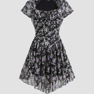 Purple floral dress new with tags